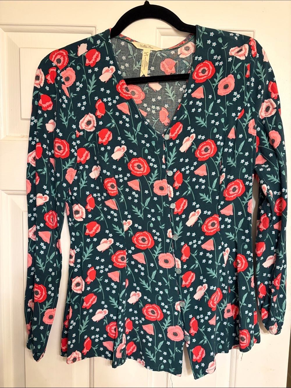 Matilda Jane Poppy print button down blouse